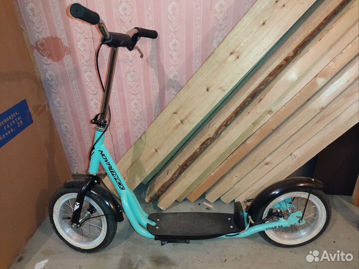 Самокат novatrack с резиновыми колесами