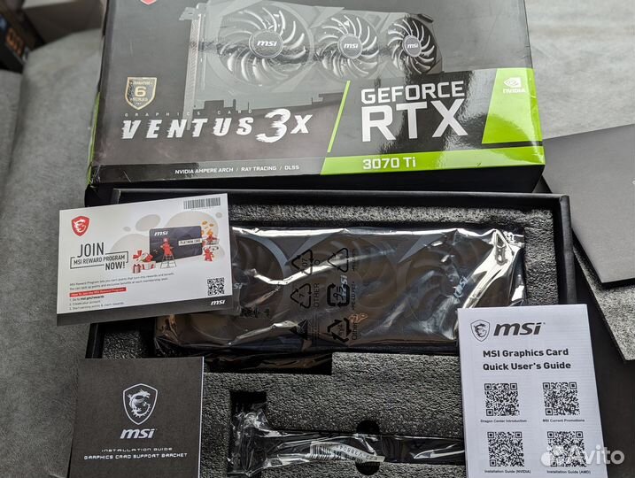 Видеокарта Msi Geforce RTX 3070 TI Ventus 3x