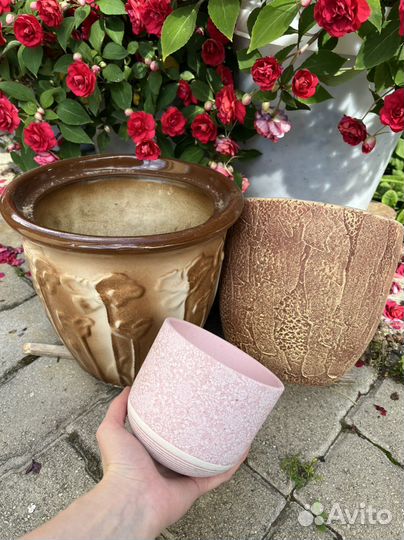 Горшок цветочный керамический