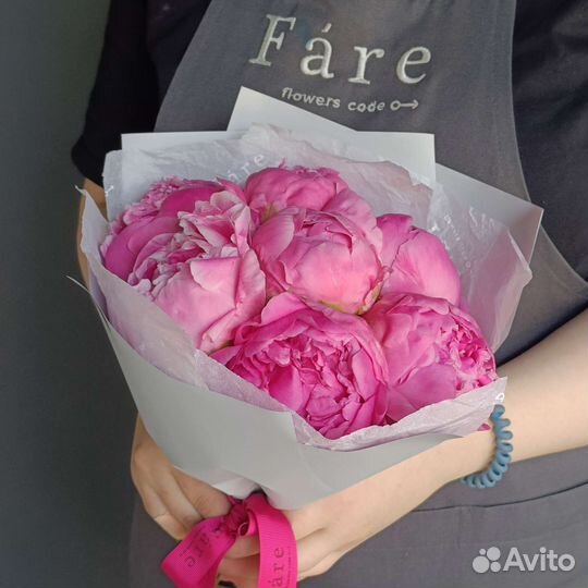 Пионы Букет из 7 пионов премиум