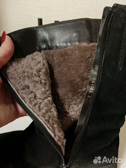 Зимние женские сапоги 38 натуральная замша