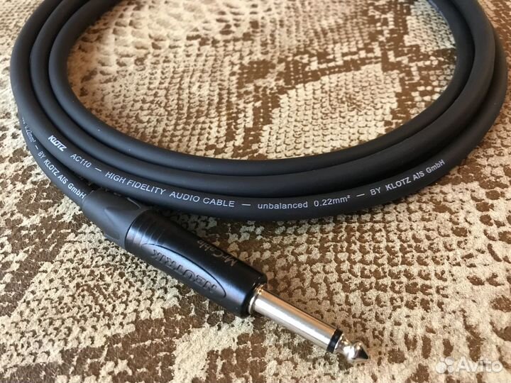 Фирменный кабель Klotz для гитары 3м