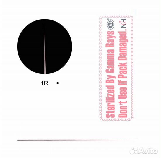 Игла 1rlmt 0,38х50мм, для татуажа - 100шт в упак