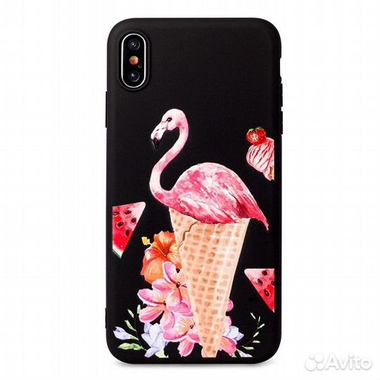 Чехол для iPhone X/XS Little mix soft (Flamingo)