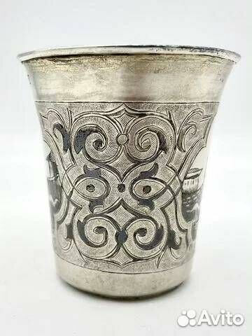 Царская серебряная стопка - киддушный стакан 1862г