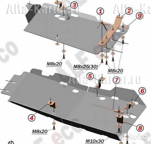 Защита Автоброня Картера двигателя Mazda CX-5