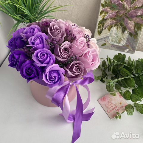 Букеты из 21 мыльной розы