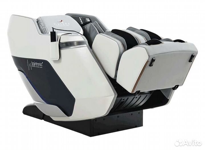 Массажное кресло (бело-серое)