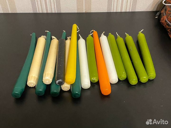 Свечи парафиновые цветные