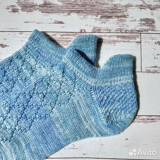 Короткие спортивные вязаные носки с задниками