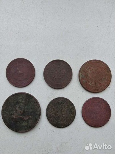 Лот медных монет Царской России и РСФСР