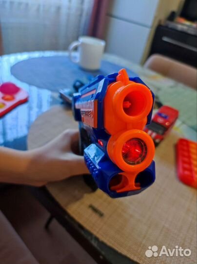 Детские машинки игрушки нерф пистолет