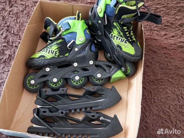 Коньки и ролики 2 в 1