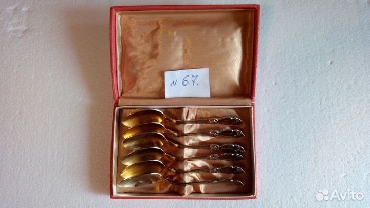 Чайные ложки золотая роза