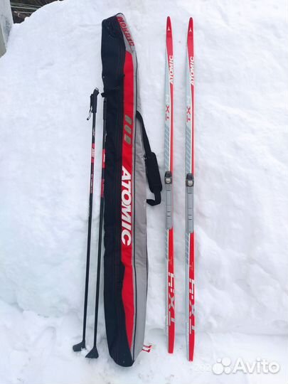 Оригинал Atomic-лижи+чехол;ботинки+крепл-я Solomon