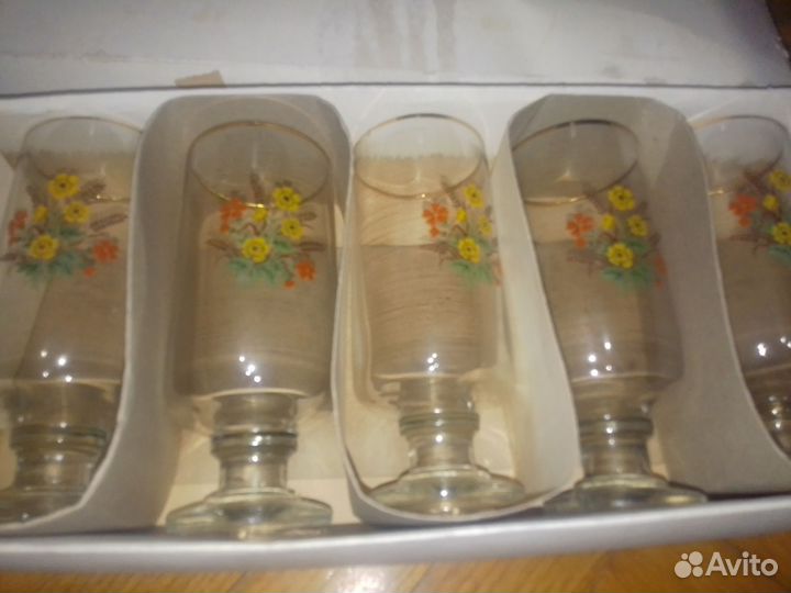 Бокалы на ножке СССР,абсолютно новые,в упаковке