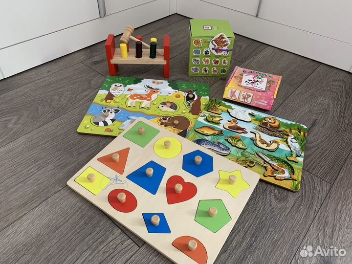 Деревянные пазлы вкладыши