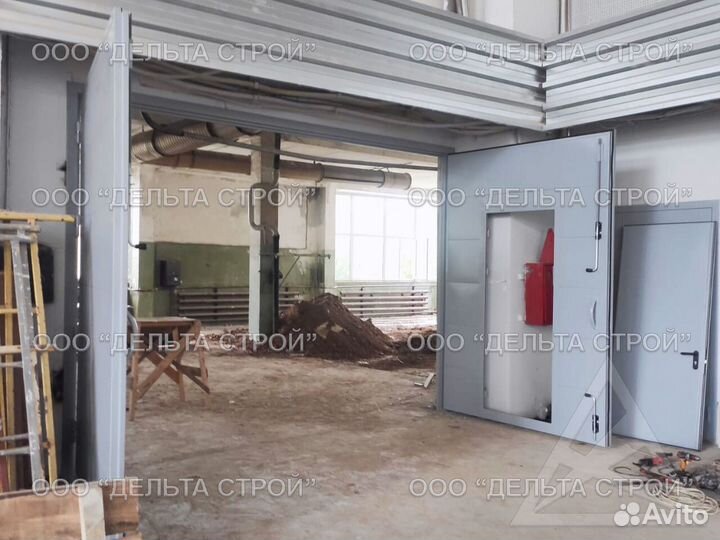 Промышленные ворота с калиткой