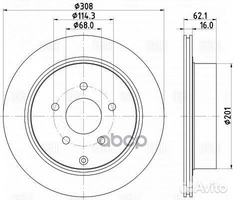 Диск торм. для а/м Nissan Murano (02) /Infinity