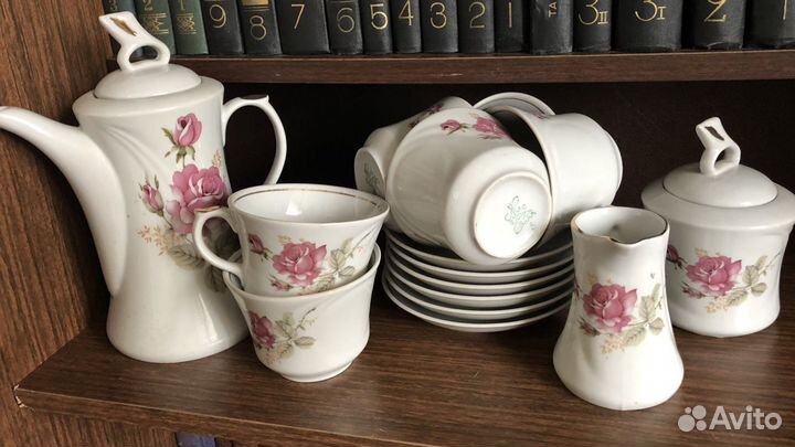Кофейно-чайный сервиз. Полонский фарфоровый завод