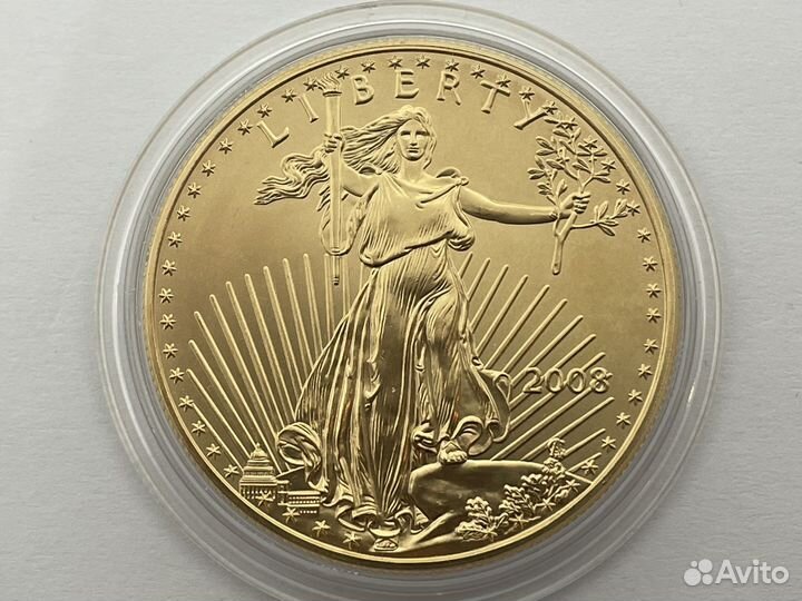 Золотая монета Орёл Свобода 1oz 2008 год