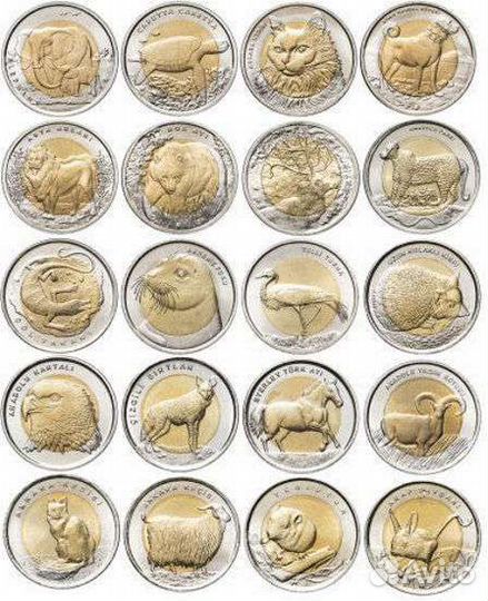 Наборы монет красная книга Перу, Турции, Приднестр