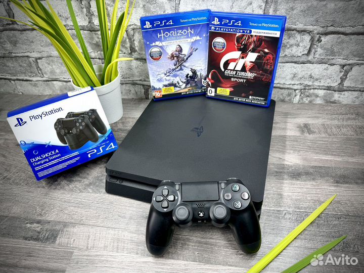 Игровая приставка Sony PS4 Slim + Игры