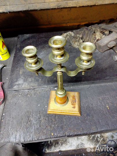 Подсвечник латунь