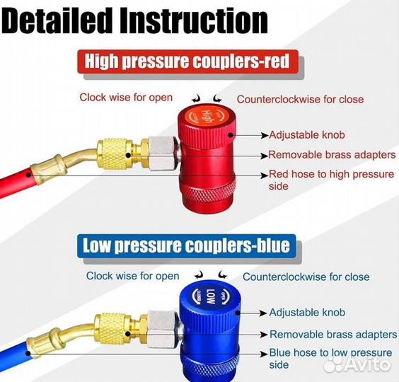Адаптеры муфты R1234yf для фреона Быстросъемные