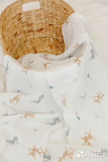 Муслиновые пеленки 120*120см новые