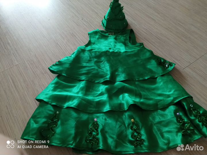 Новогодний костюм для девочки ёлочка