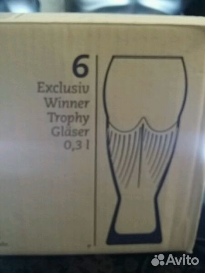 Коллекционые пивные стаканы в форме кубка