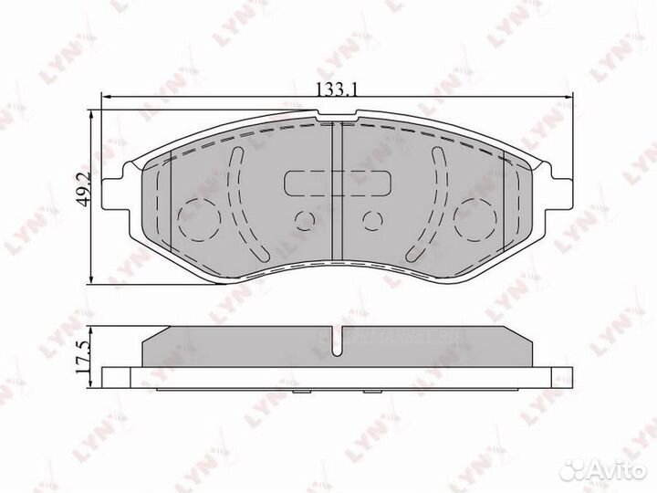 Lynxauto BD-1803 Колодки тормозные дисковые перед