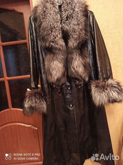 Кожаное пальто