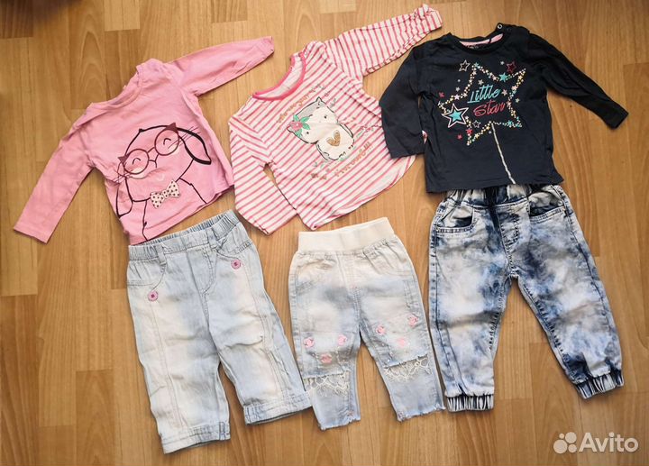 Пакет вещей на девочку от 6 мес до года, цена от