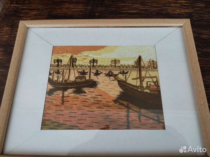 Картина, Вьетнам, вышивка шелковыми нитями