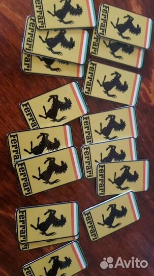 Феррари наклейки метал