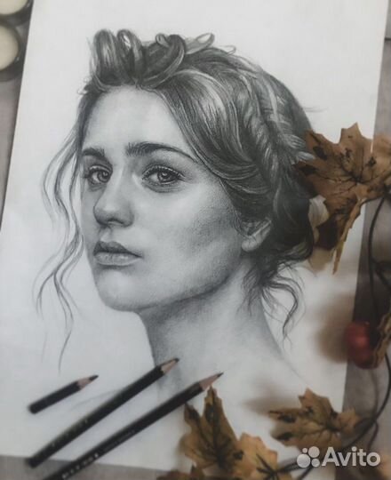 Портрет по фото карандашом, акварелью, маслом