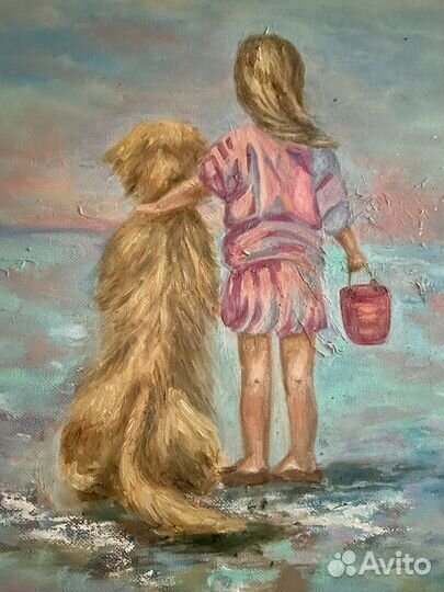 Картина маслом на холсте 80х80