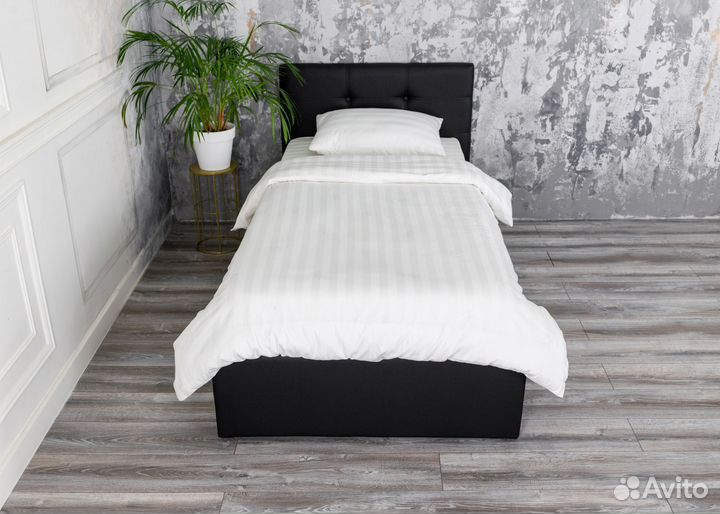 Кровать с матрасом 80х200 черная Роза новая