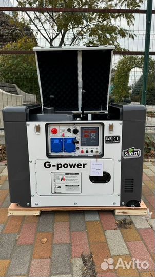 Дизельный генератор 10 kW G-power однофазный 11000