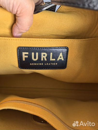 Furla кожанная сумка без плечевого ремешка