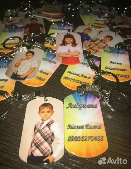 Брелок жетон с вашим фото