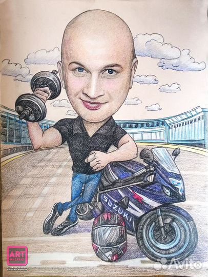 Шарж, Портрет с фото на заказ