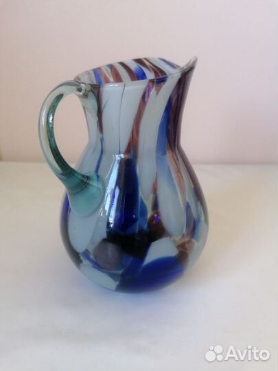 Кувшин цветное стекло СССР