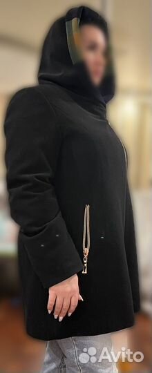 Пальто женское демисезонное 48-50 с капюшоном