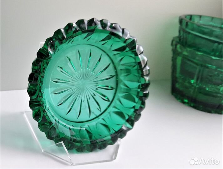 Изумрудная пепельница, винтаж