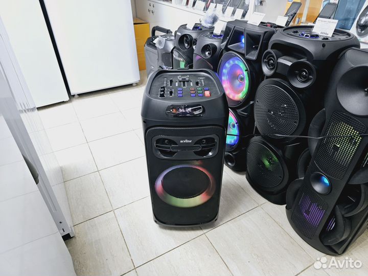 Мощная колонка 250Вт с подсветкой