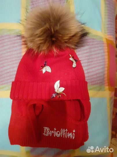 Комплект шапка, шарф