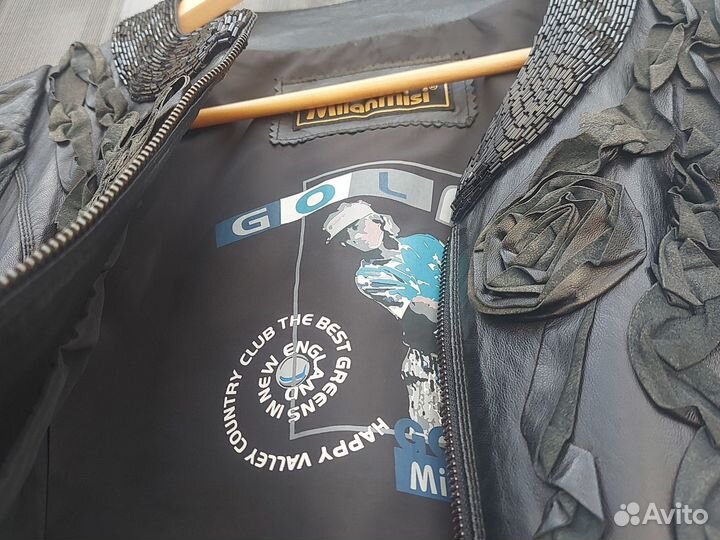 Куртка кожаная женская 48 размер